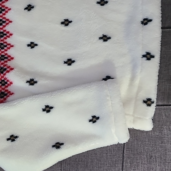 LOFT Fair Isle Mock Neck‎ Sherpa Top, Size Large - Picture 9 of 16